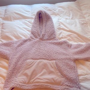 Zella brand Sherpa style cropped hoodie